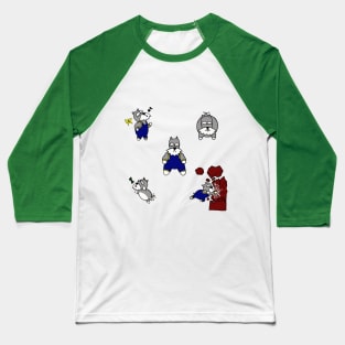 Peril Pup - The Mini Schnauzer Superhero! Baseball T-Shirt